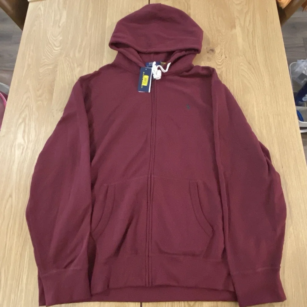 Polo Ralph Lauren Fleece‎ Full Zip Hoodie Color Red Maroon Size XXL New W/ Tags